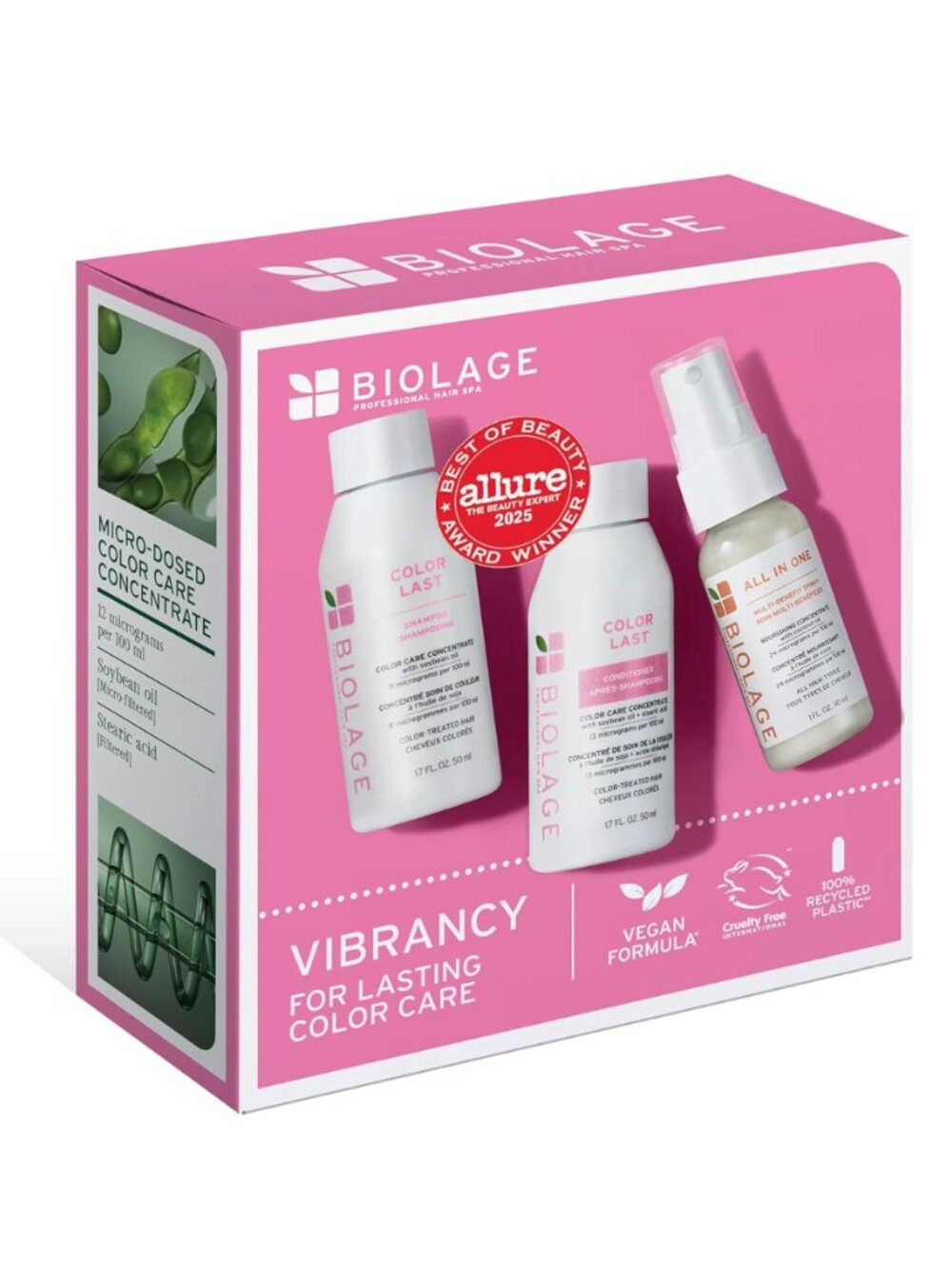 NEW Biolage Color Last Travel Size Trio Kit - Mini Shampoo Conditioner Spray